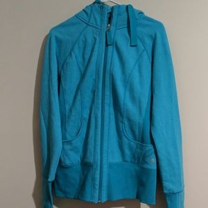 Blue Active Zip Up Hoodie